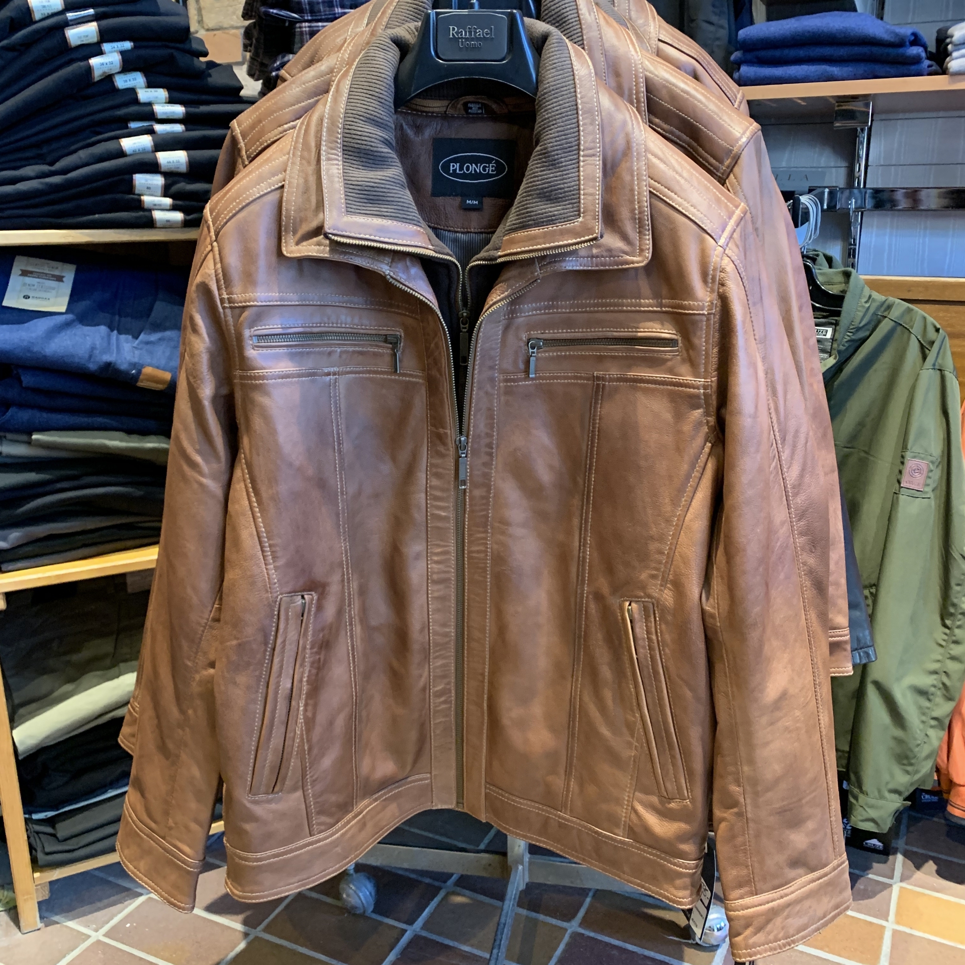 Plongé leather jackets at Dapper Depot Orillia